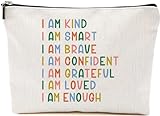HYGifts Inspirierende Make-up-Tasche mit Aufschrift 'I Am Kind I Am Smart I...