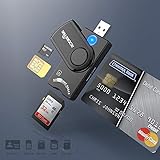 USB ChipKarten Leser DNI Kartenlesegerät Personalausweis, Smart Card...