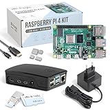 Raspberry Pi 4 4GB Starter-Kit | 64GB Black Edition | Offizielles Netzteil...