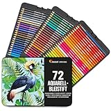 Zenacolor Aquarellstifte set 72 Stifte Aquarell Malstifte für Erwachsene...
