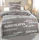 Dreamhome 2 TLG Warme Kuschel Microfaser Thermo Fleece Winter Bettwäsche...