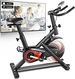 Heimtrainer stationär mit APP-Anschluss, 30 kg Schwungrad Indoor Cycling...