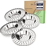 Kitchen Helpis® 4X Abflusssieb für ALLE ABFLÜSSE geeignet, extra schwer...