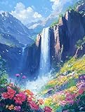 Diamond Painting Fallen, DIY Landschaft Diamond Painting Eckige Steine Set...