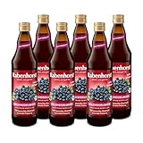 RABENHORST Waldheidelbeere Muttersaft BIO 6er Pack (6 x 700 ml) - 100%...