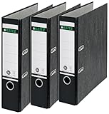 Leitz Qualitäts-Ordner, 3er-Pack, Wolkenmarmor-Papier, A4, 8 cm...