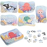 JVBAJV 5 PCS Kinderpuzzle Meerestier, Mini Puzzle Kinder, Meerestier...