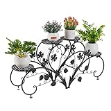 unho Blumenständer Metall,Blumentreppe Blumenregal 2er Set, Pflanzenregal...