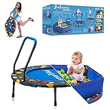 smarTrike Baby-Boys 9200000 3-in-1 Kinder Trampolin, Blau, 91.44 x 91.44 x...