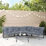 casa.pro Gartenmöbel Set Karg Balkonmöbel Lounge Set 4-teilig Sitzgruppe...
