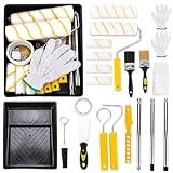 ZUSUZU Malerset Professional, 23-Teiliges Farbroller Set, Farbset für...