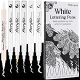 Thboxes 6 Stück Weiße Acrylic Marker, Weißer Stift Wasserfest...