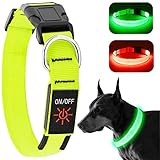 KOSKILL Leuchthalsband Hund Wiederaufladbare USB LED Hundehalsband...