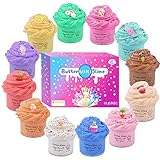 Petyuioyu Fluffy Slime Set,12 Pack Butter Slime Set zum Selbermachen,Super...