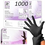 RMOVE 1000 schwarze Nitrilhandschuhe L puderfrei, latexfrei, hypoallergen,...