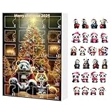 Weihnachtsbaum Schmuck - 2D Acryl Niedlicher Panda Weihnachtsschmuck - 24...