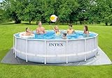 Intex 4.88m x 1.22m Chevron Prism Frame Premium Pool Set, Set-up Size:...