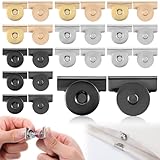 Yuanchu 12 Paar Druckknöpfe aus Metall mit Nahtloser Magnetschnalle,...