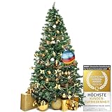Premium Künstlicher Weihnachtsbaum; Naturgetreuer PVC Tannenbaum mit 1200...