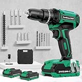 Akku-Bohrschrauber 21 V, Akkuschrauber mit 2 Akkus 2,0 Ah, 42 Nm...