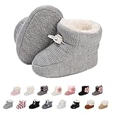 Baby Neugeborene Fleece Bootie, Winter Warme rutschfeste Weiche Sohle...