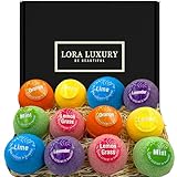 Badebomben Geschenk Set 12er Pack – 12 Sprudelbäder mit rein...