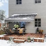 LZQ Aluminium Markise 4 x 3 m Balkonmarkise Sonnenschutz Kassettenmarkise...