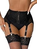 comeondear Spitze Strapsgürtel Damen Strumpfhalter mit 6 Halter Strapsen...