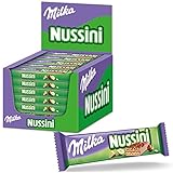 Milka Nussini Riegel, 35 Riegel à 31,5g, Haselnusscrème-Waffelschnitten...