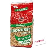 XOX Erdnüsse Ungesalzen | VEGAN | geröstet 1kg - Vakuumverpackt, Reich an...