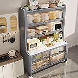 Kaffee-Bar-Station mit 6 Etagen, mit Rädern, Acryl-Türen und...