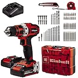 Einhell Akku-Bohrschrauber-Set TE-CD 18/40 Li +69 (2x2,0 Ah) Power X-Change...