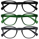 OPULIZE Pop Lesebrille 3er Pack Keck Rund Matt Rahmen Federscharniere...