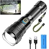 Glarylight Taschenlampe LED Aufladbar 500000 Lumen, LED Taschenlampe Extrem...