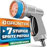 GRÜNTEK Gartenbrause, 7-Funktionen Garten Handbrause für Garten,...