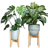 Gadgy Blumenständer Holz | 2er Set Bambus Pflanzenständer Holz |...