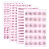 IANFAN Glitzersteine Selbstklebend, 7 Blatt Rosa Strasssteine Schmucksteine...