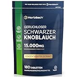 Schwarzer Knoblauch 15.000mg | 180 Schwarze Knoblauchtabletten | aus...
