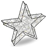 Nipach GmbH Dekoleuchte Metall-Stern Silber schwarz Weihnachtsstern 30 cm -...