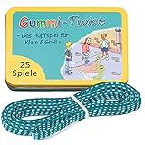 GLÜCKSWOLKE Gummitwist + Buch mit 25 Spiele - Indoor & Outdoor Spielzeug...