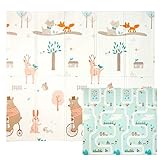 CCLIFE Krabbelmatte Baby Spielmatte Kinder 196x176x1cm Faltbar Spielteppich...
