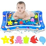 GROFIS Wassermatte Baby 66x50cm, BPA Frei PVC Babymatte Bauchlage Spielzeug...