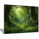 Generisch LandschaftsgemäLde Auf Moosbewachsener Waldweg Leinwand-Poster,...