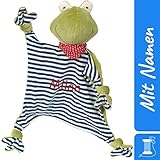 HDmirrorR Sigikid Schnuffeltuch Frosch mit Namen Bestickt, Baby & Kinder...