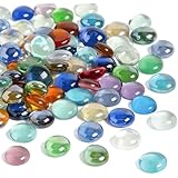 HAKACC Bunte Glassteine & Muggelsteine 200-220 Stück 900g｜15-20mm...