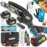 MASKO® Mini Kettensäge 800W, 6 Zoll, 8000mAh Akku | Elektrische...
