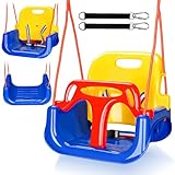 Jaxguom Babyschaukel 3-in-1 Kinderschaukel bis 50kg, Babysitz...