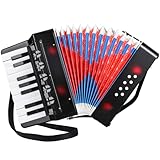 Akkordeon Kinder,17 Tasten 8 Bässe Piano Akkordeon,Ziehharmonika Kinder...