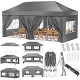 KESSER® Pavillon Faltpavillon 6x3m Festzelt mit 6 abnehmbaren...