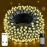 60M 500LED Lichterkette außen, LED Lichterkette Weihnachtsbaum außen mit...